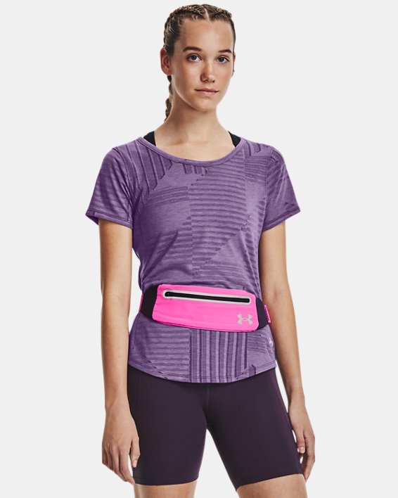 UA Flex Speedpocket Run Belt in Pink image number 4